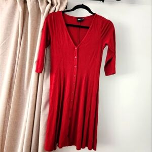 Cute red button down dress